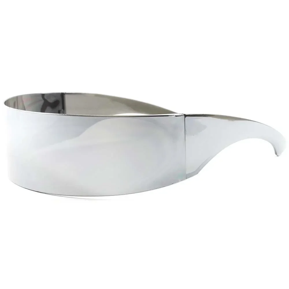 Anime Cosplay Sci-Fi Party Costume Futuristic Full Chrome Mirrored Sun Glasses